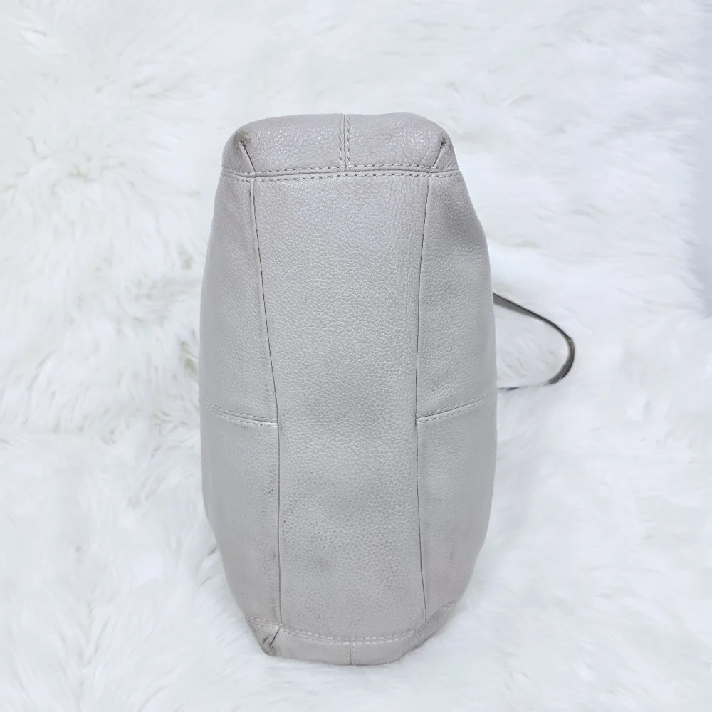 Coach Lexy Shoulder Beige Leather Purse